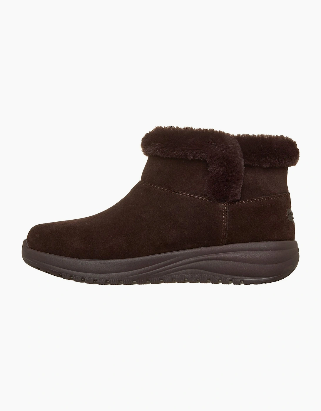 Skechers On-The-Go Stellar Cozy Step Leather Women's Brown Winter Ankle Boots
