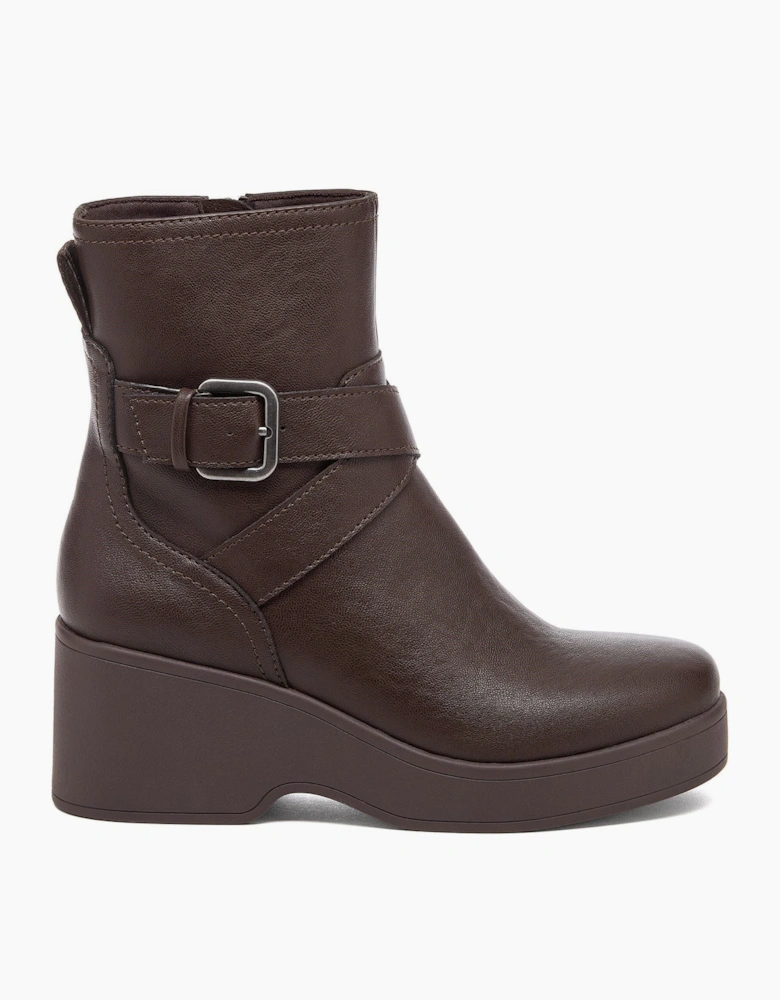 Rocket Dog Jimmy Bangor Polyurethane Women's Dark Brown Heeled Ankle Boots