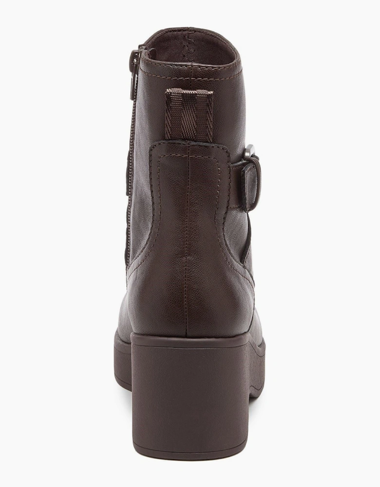 Rocket Dog Jimmy Bangor Polyurethane Women's Dark Brown Heeled Ankle Boots