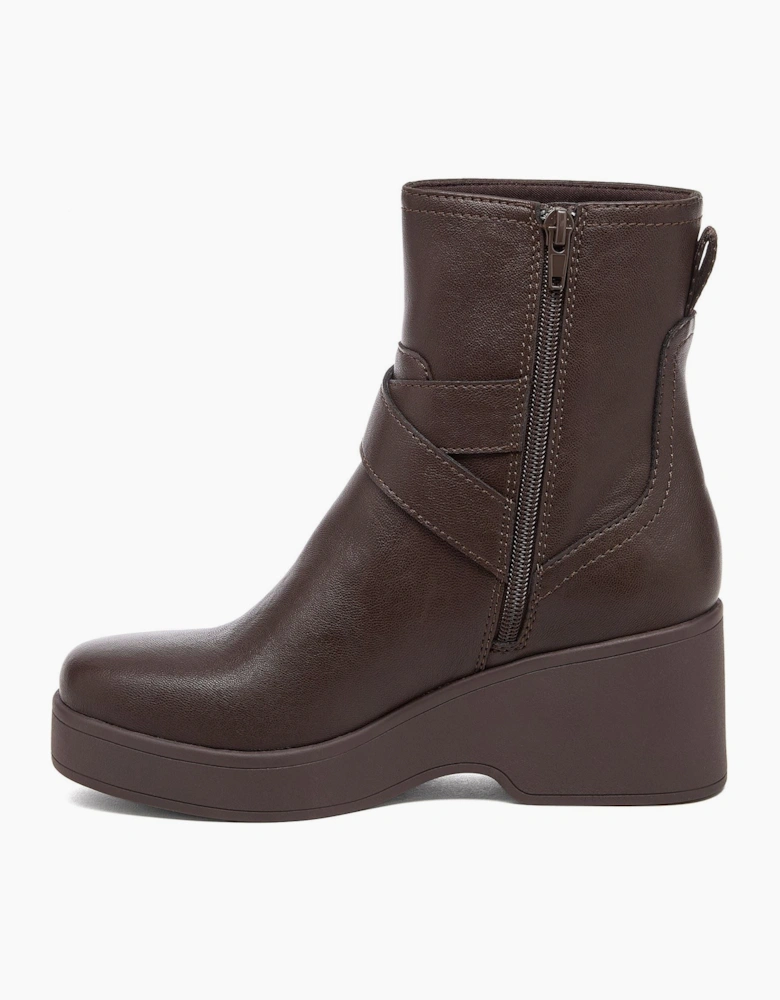 Rocket Dog Jimmy Bangor Polyurethane Women's Dark Brown Heeled Ankle Boots