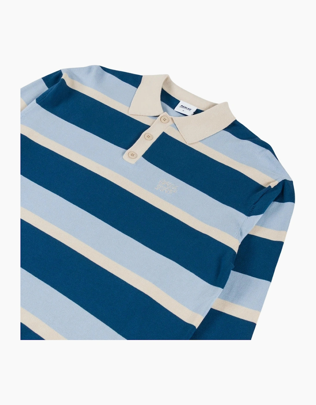 Parlez Pipe Lagoon Blue Long Sleeve Polo Shirt