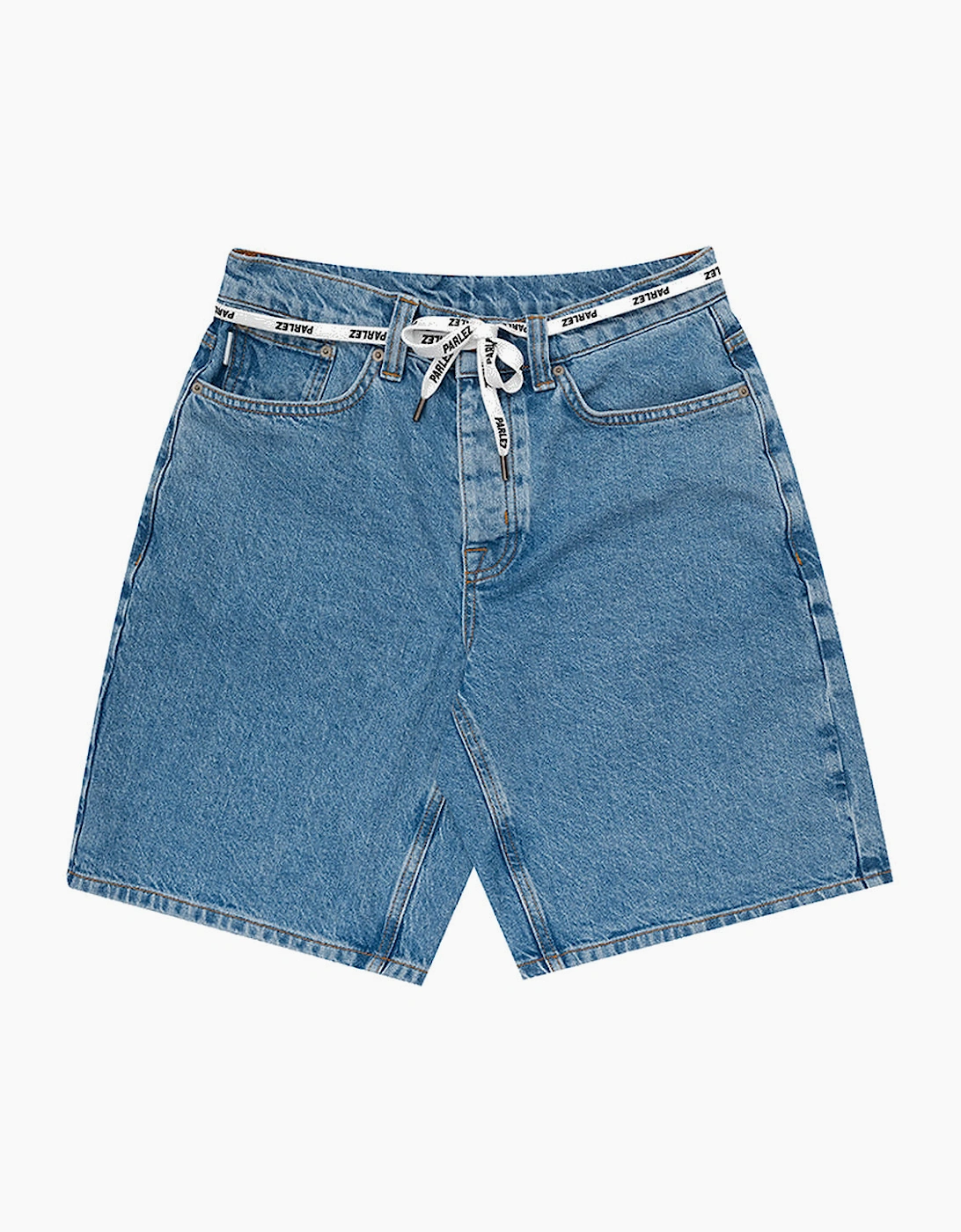 Men's Parlez Light indigo Wash Serge Shorts - Blue - Size: 33/32/32