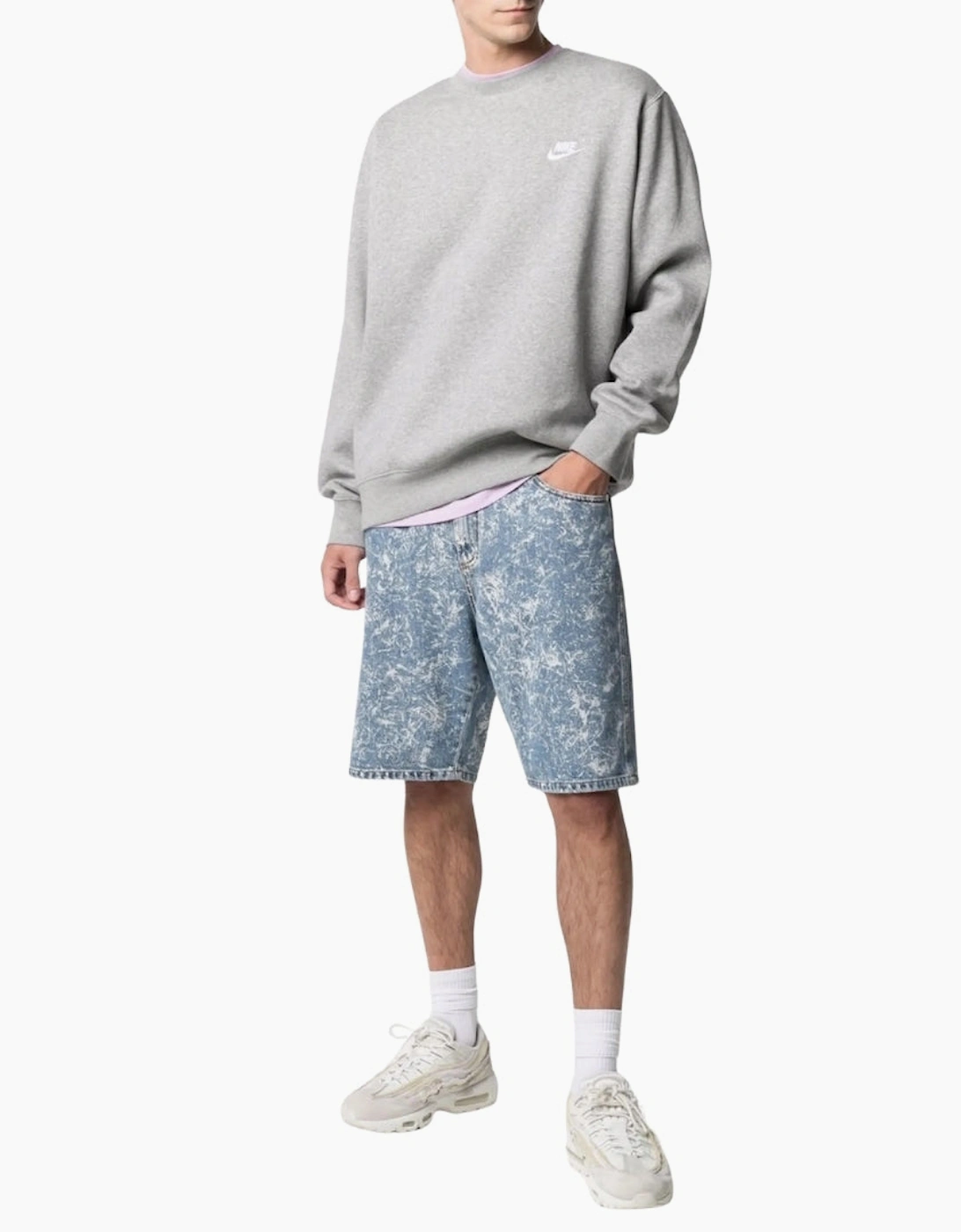 Nike Logo Crewneck Grey Sweater
