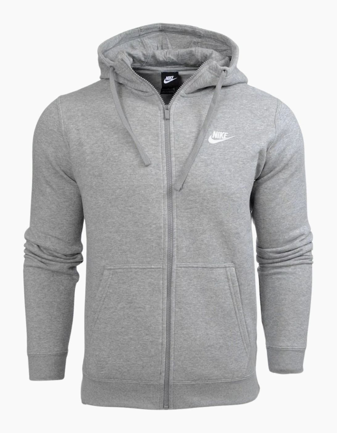 Nike Club Fleece Pullover Full Zip Grey Hoodie