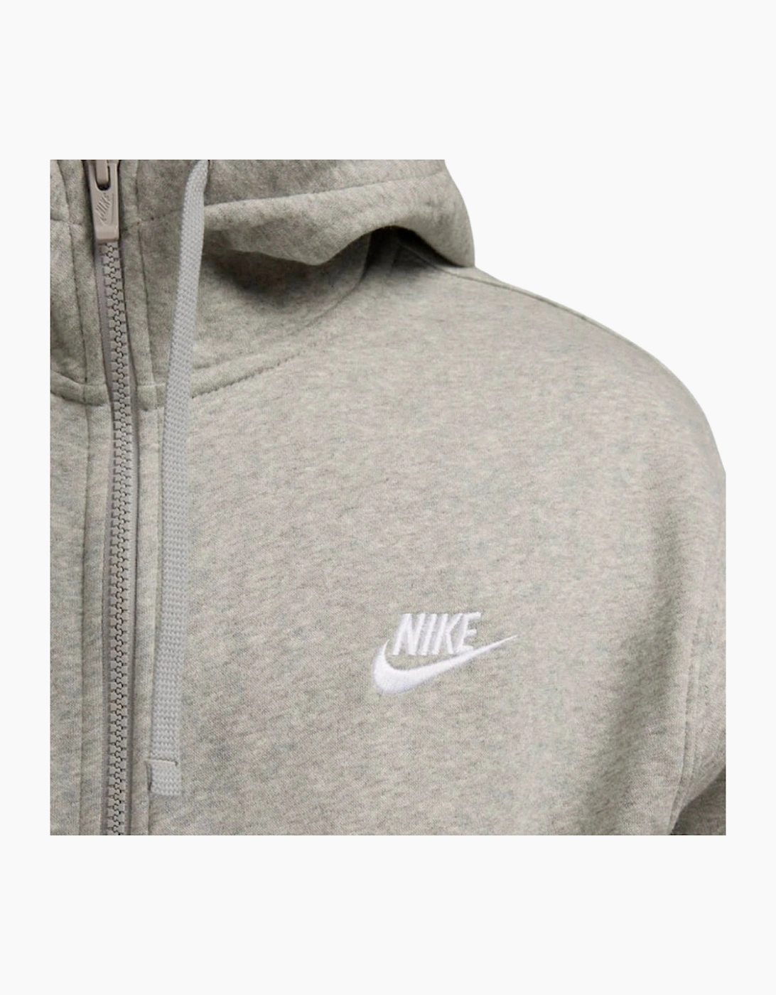 Nike Club Fleece Pullover Full Zip Grey Hoodie