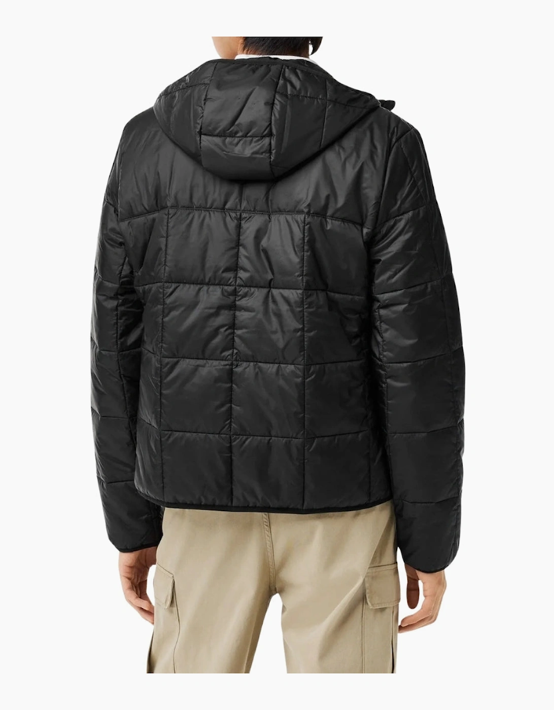 Lacoste Waterproof Logo Hooded Black Puffer Jacket