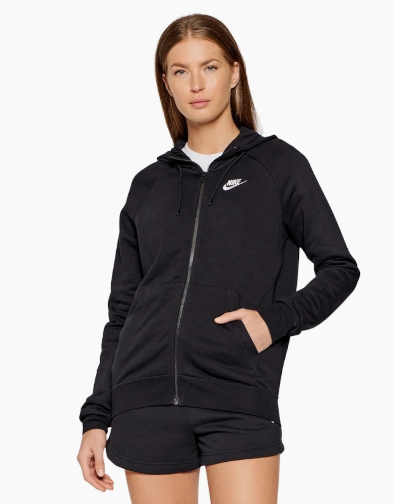 Nike Essentials Full Zip Fleece Black Hoodie
