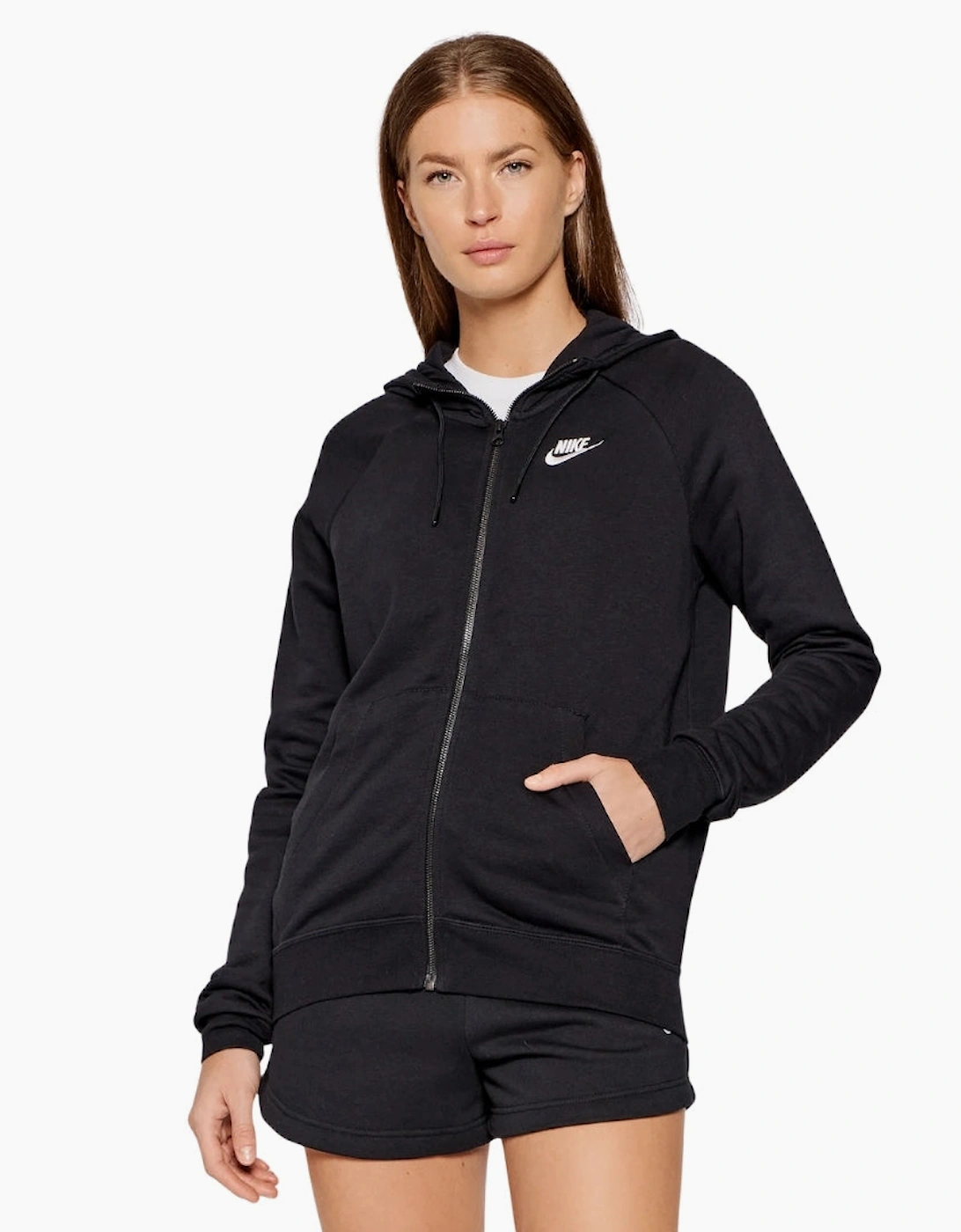 Nike Essentials Full Zip Fleece Black Hoodie