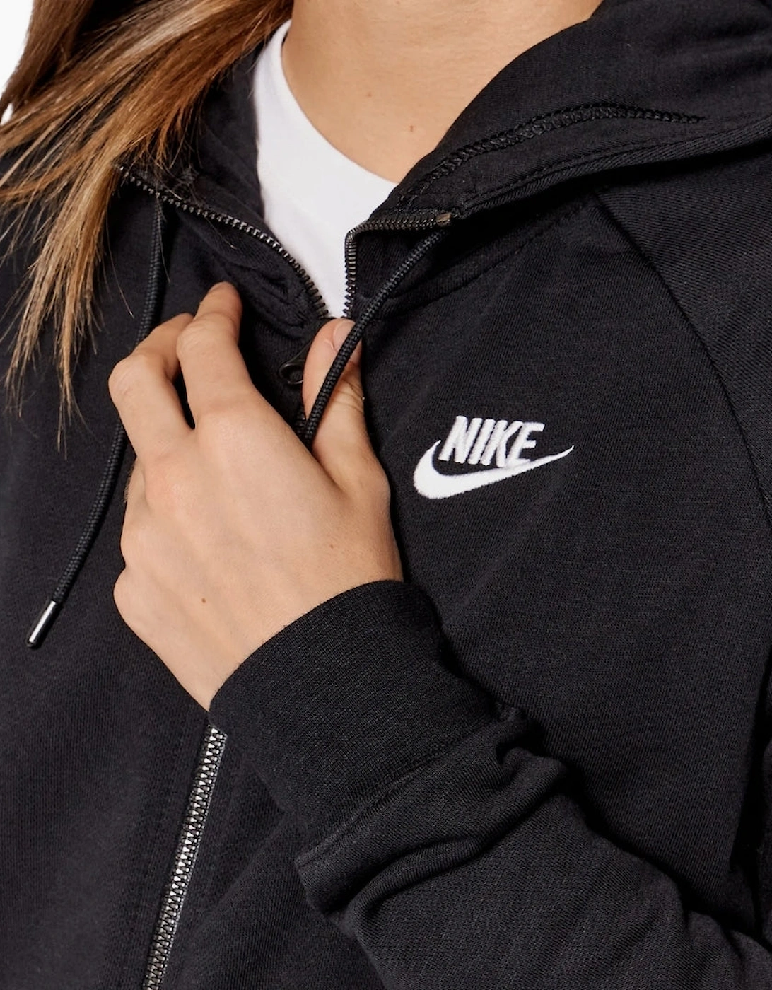 Nike Essentials Full Zip Fleece Black Hoodie