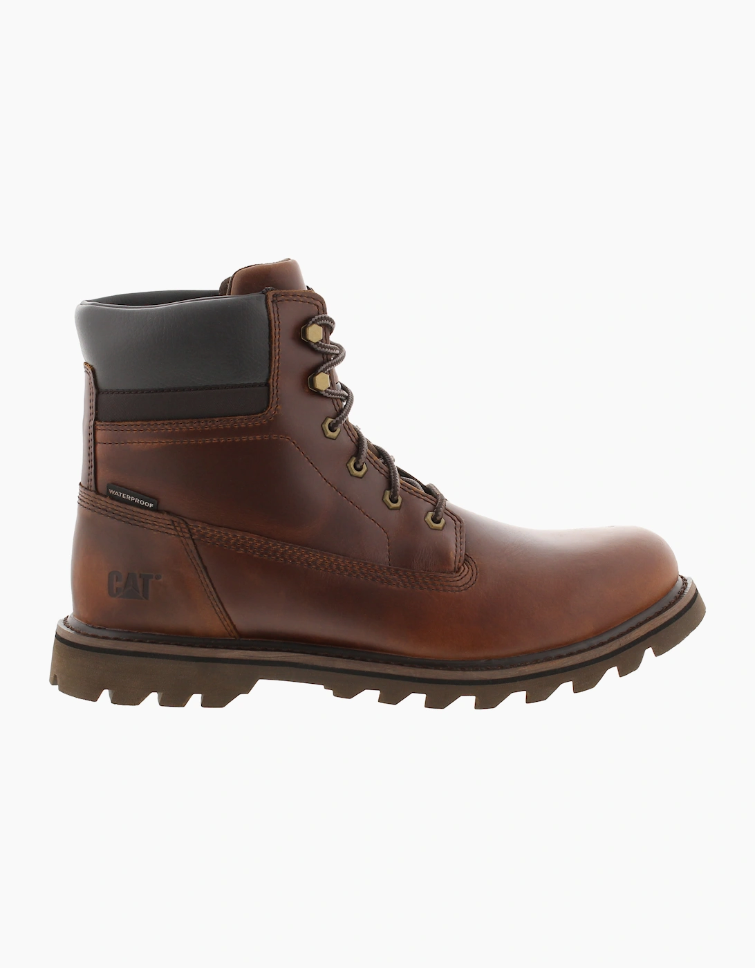 Caterpillar Mens Smart Boots Deplete Waterproof Leather brown UK Size