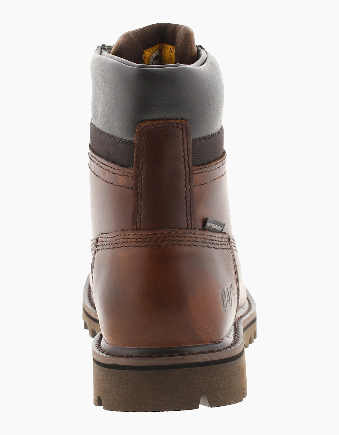 Caterpillar Mens Smart Boots Deplete Waterproof Leather brown UK Size