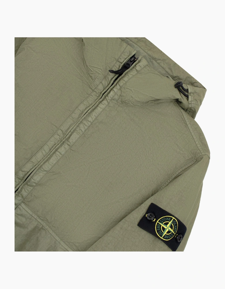 Stone Island 4100053 Nylon Panama TC Hooded Jacket Military Green V005G