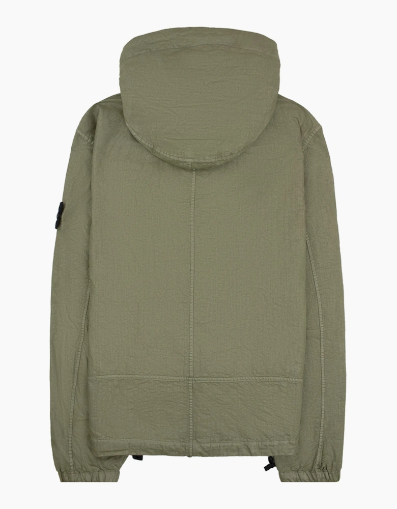 Stone Island 4100053 Nylon Panama TC Hooded Jacket Military Green V005G