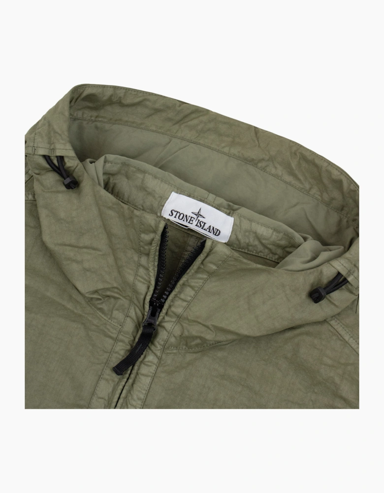 Stone Island 4100053 Nylon Panama TC Hooded Jacket Military Green V005G