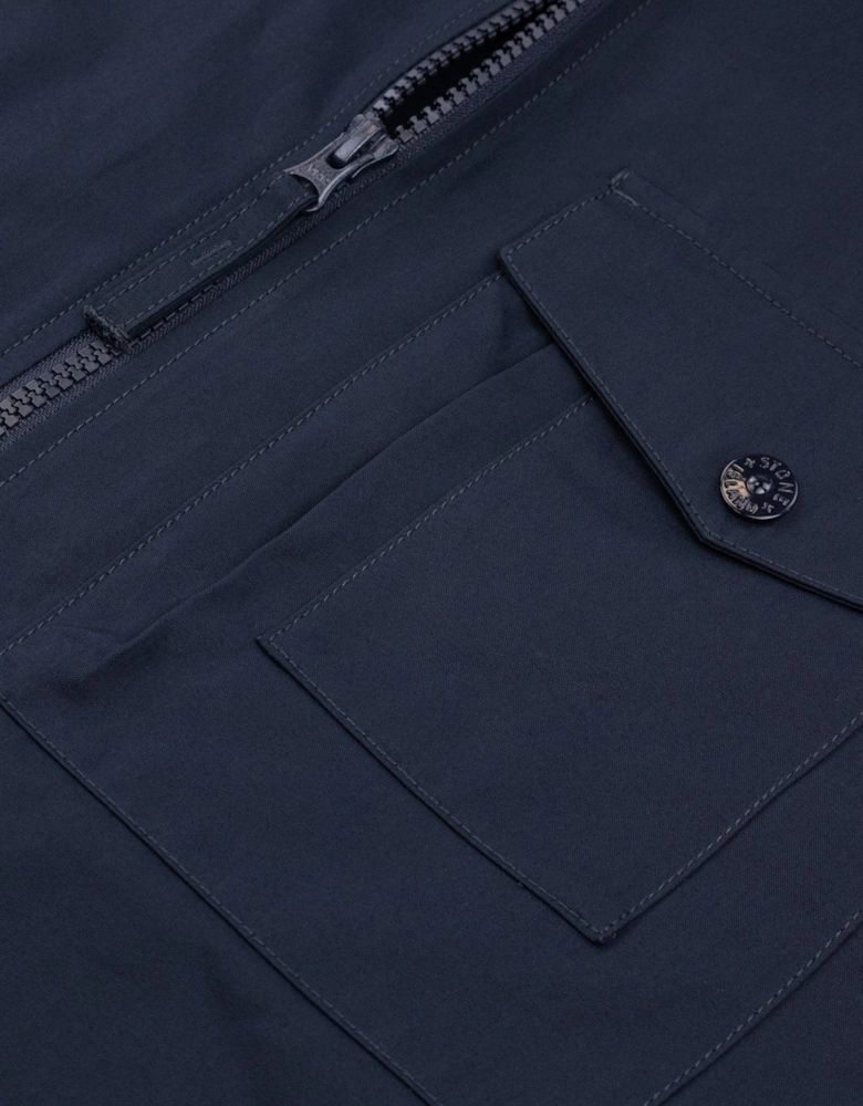 Stone Island 1200011 Cotton Canvas Ghost Overshirt NAVY V0020