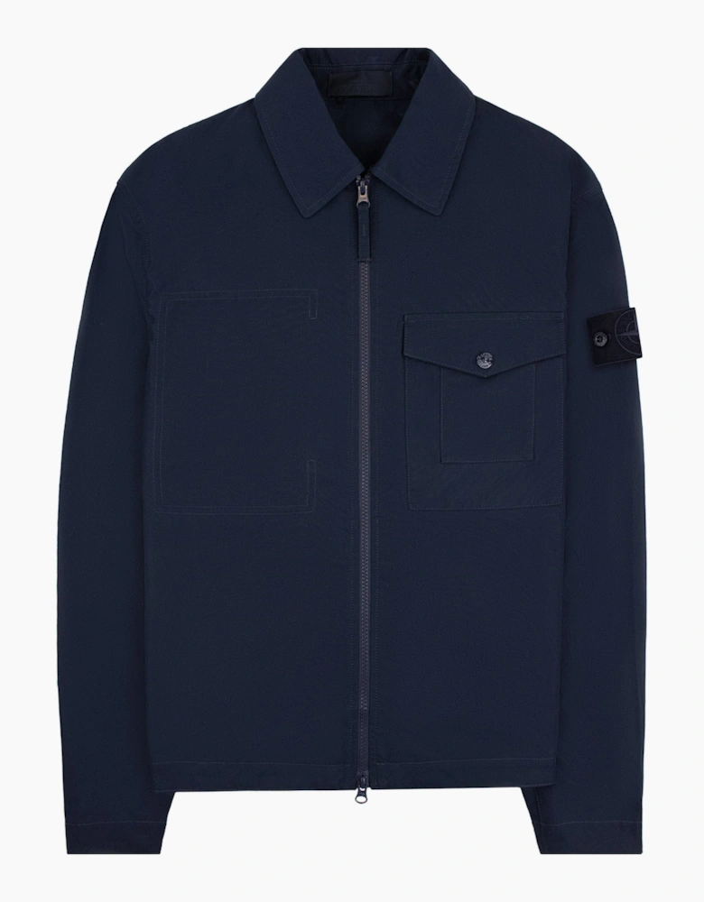 Stone Island 1200011 Cotton Canvas Ghost Overshirt NAVY V0020