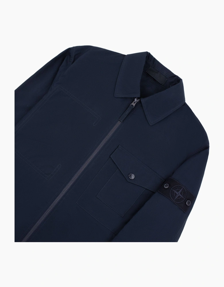 Stone Island 1200011 Cotton Canvas Ghost Overshirt NAVY V0020