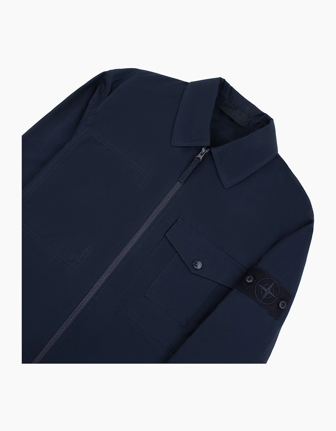 Stone Island 1200011 Cotton Canvas Ghost Overshirt NAVY V0020