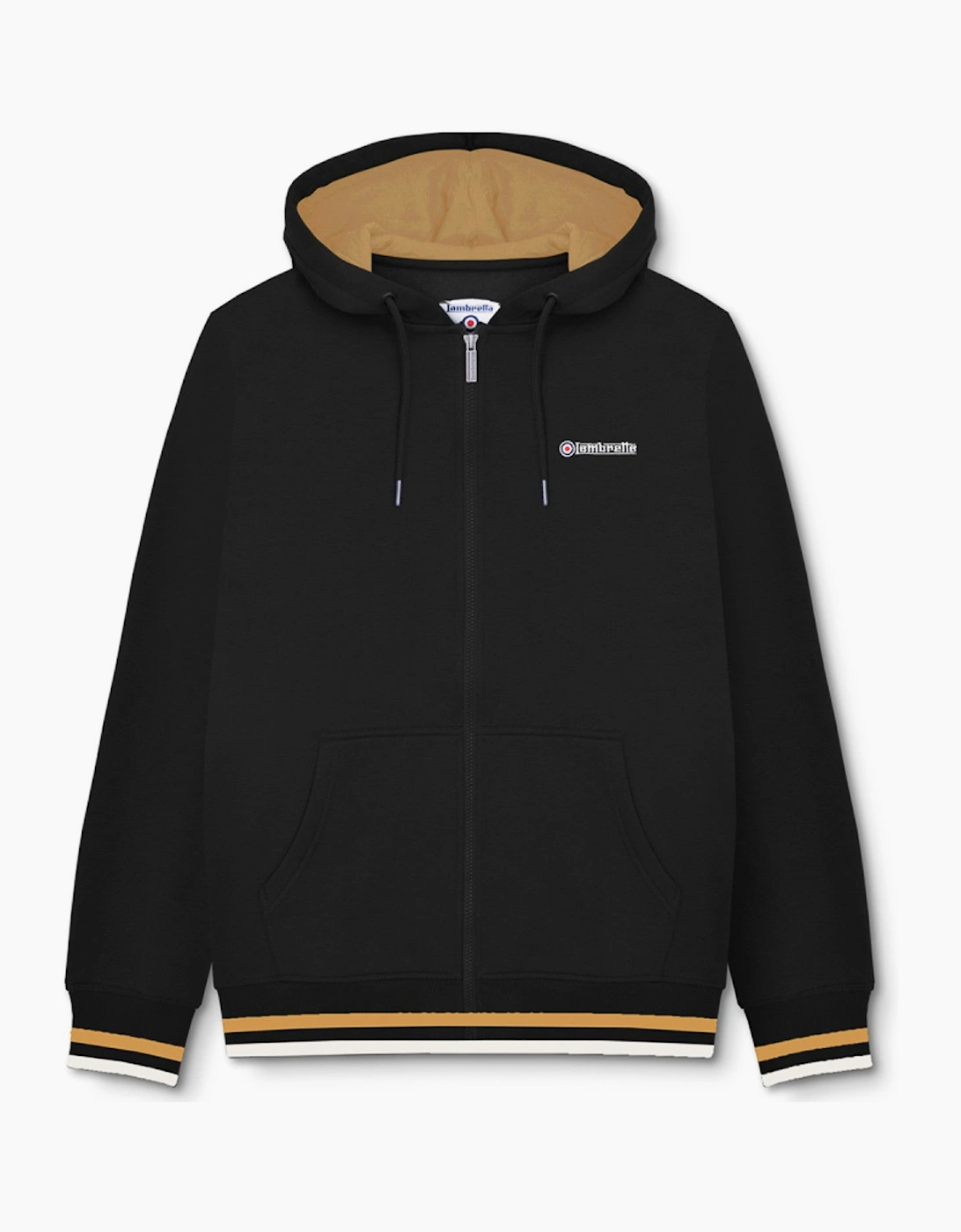 Lambretta Mens Full Zip Twin Tipped Hoodie