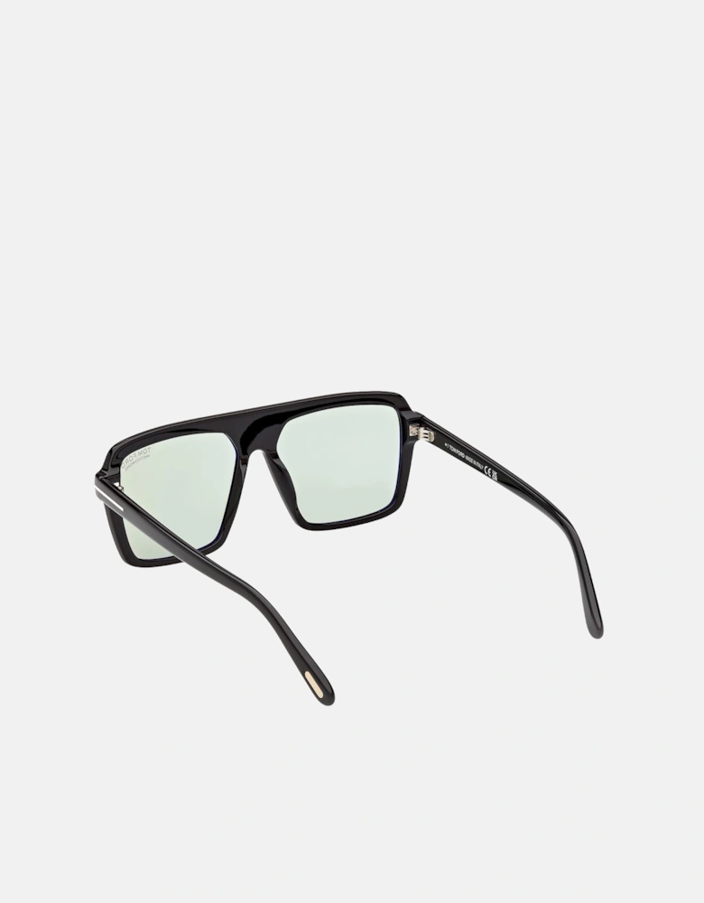 Vincent Square Frame Sunglasses Black