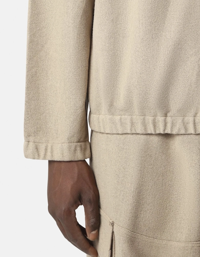 Stand Collar 1200033 Jacket Beige