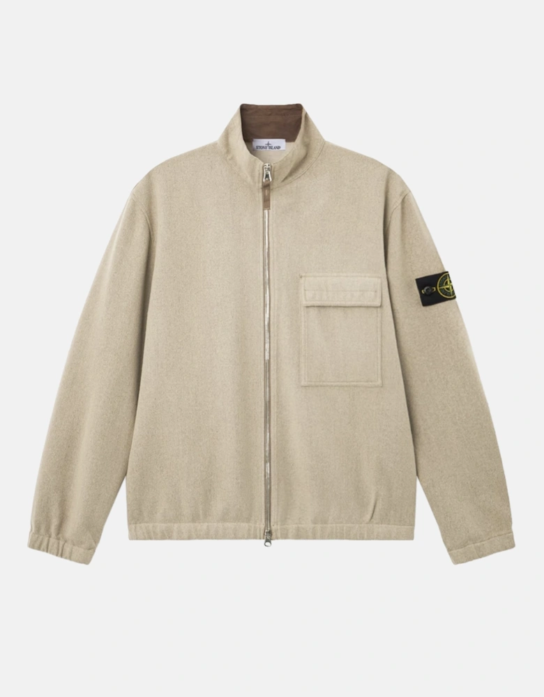 Stand Collar 1200033 Jacket Beige