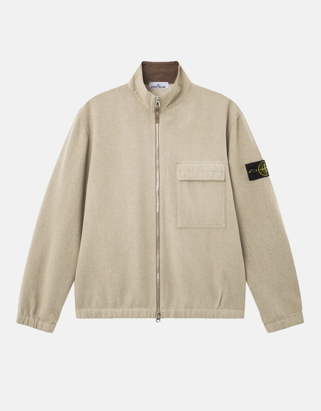 Stand Collar 1200033 Jacket Beige