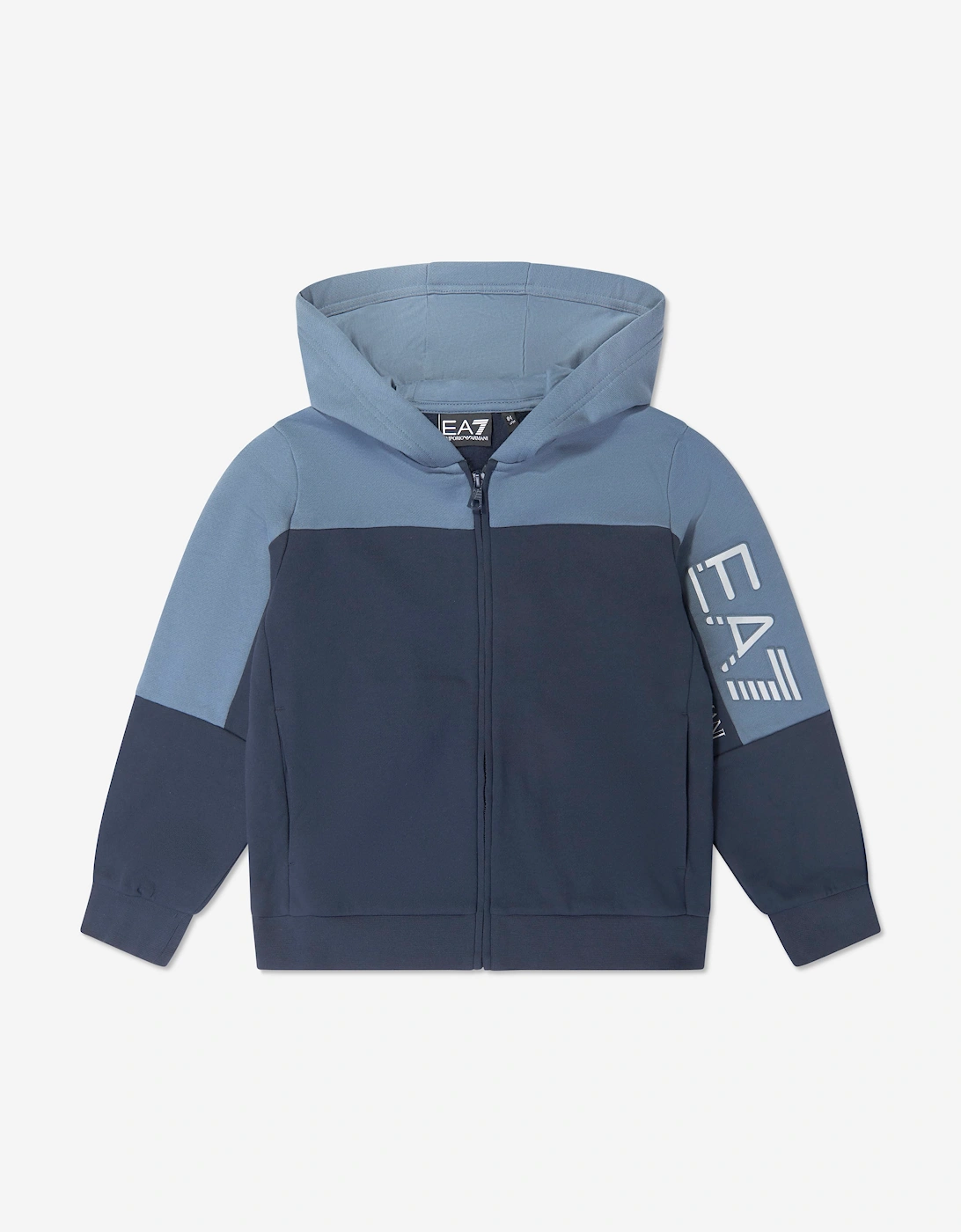 EA7 Emporio Armani Boys Train Athletic Colourblock Tracksuit in Navy