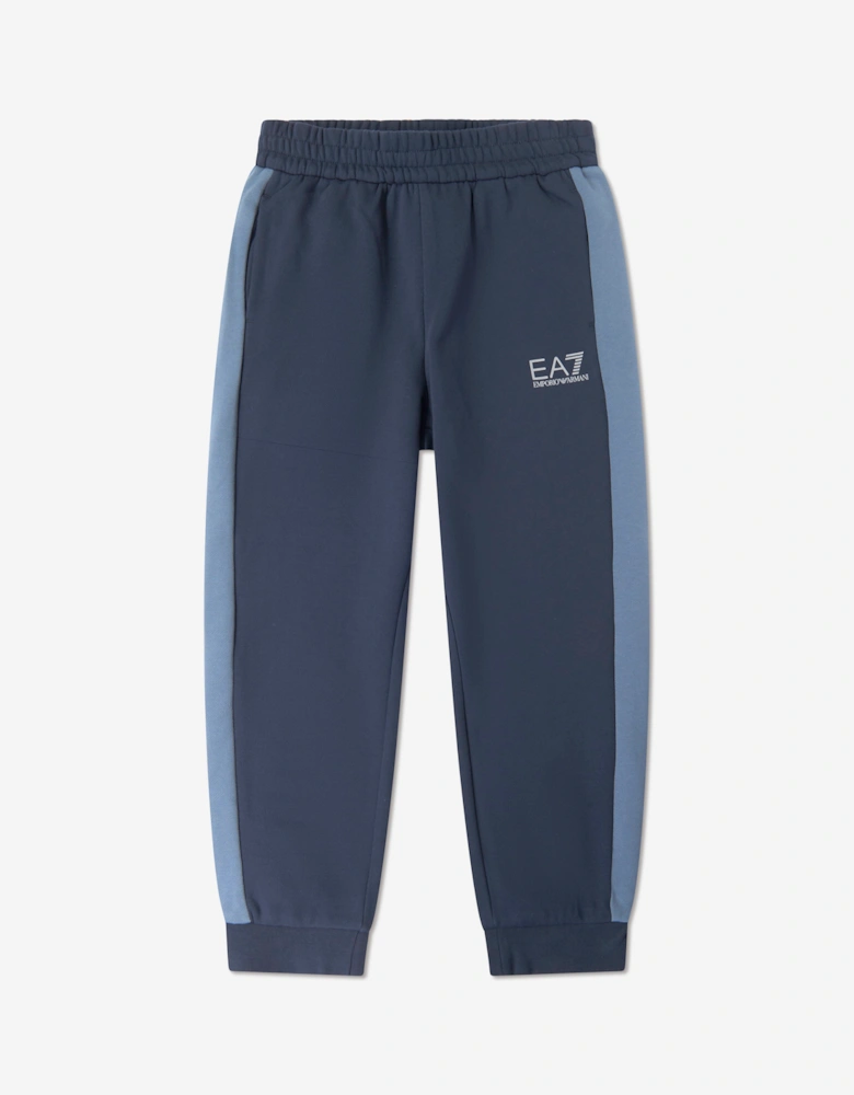 EA7 Emporio Armani Boys Train Athletic Colourblock Tracksuit in Navy