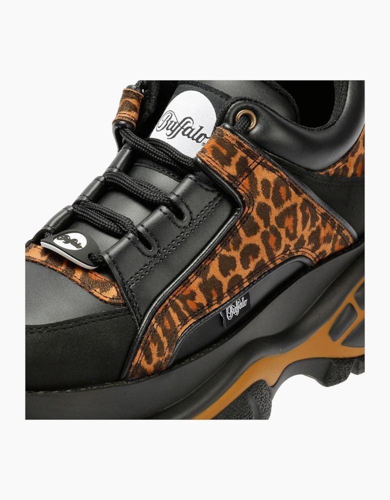Buffalo 1339-14 Vegan Women's Leopard/Black Trainers
