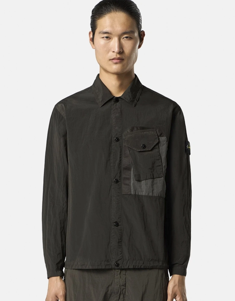 Slant Pocket 1200009 Overshirt Grey