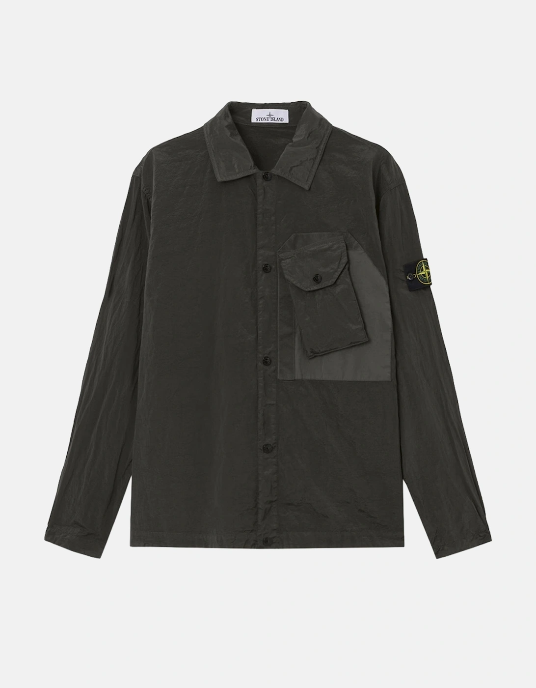 Slant Pocket 1200009 Overshirt Grey