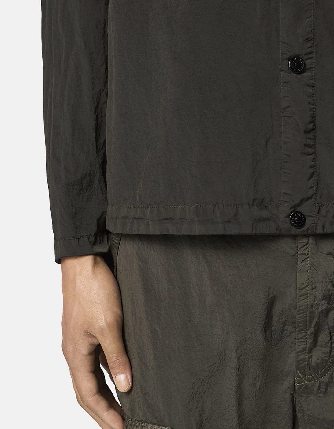 Slant Pocket 1200009 Overshirt Grey