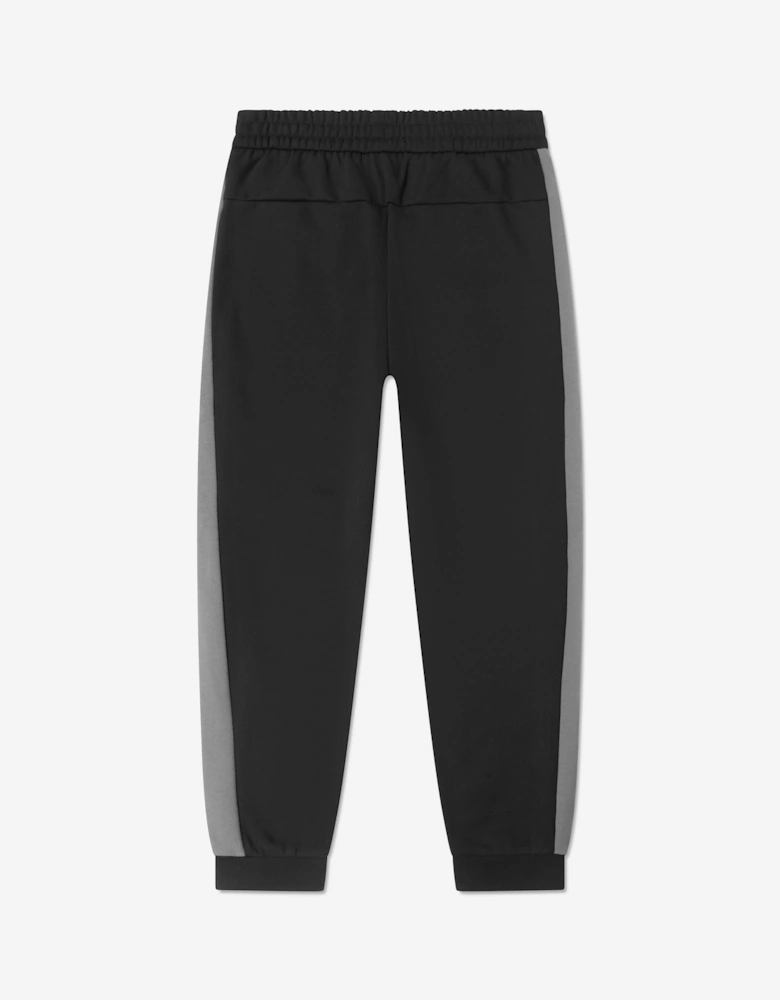 EA7 Emporio Armani Boys Train Athletic Colourblock Joggers in Black