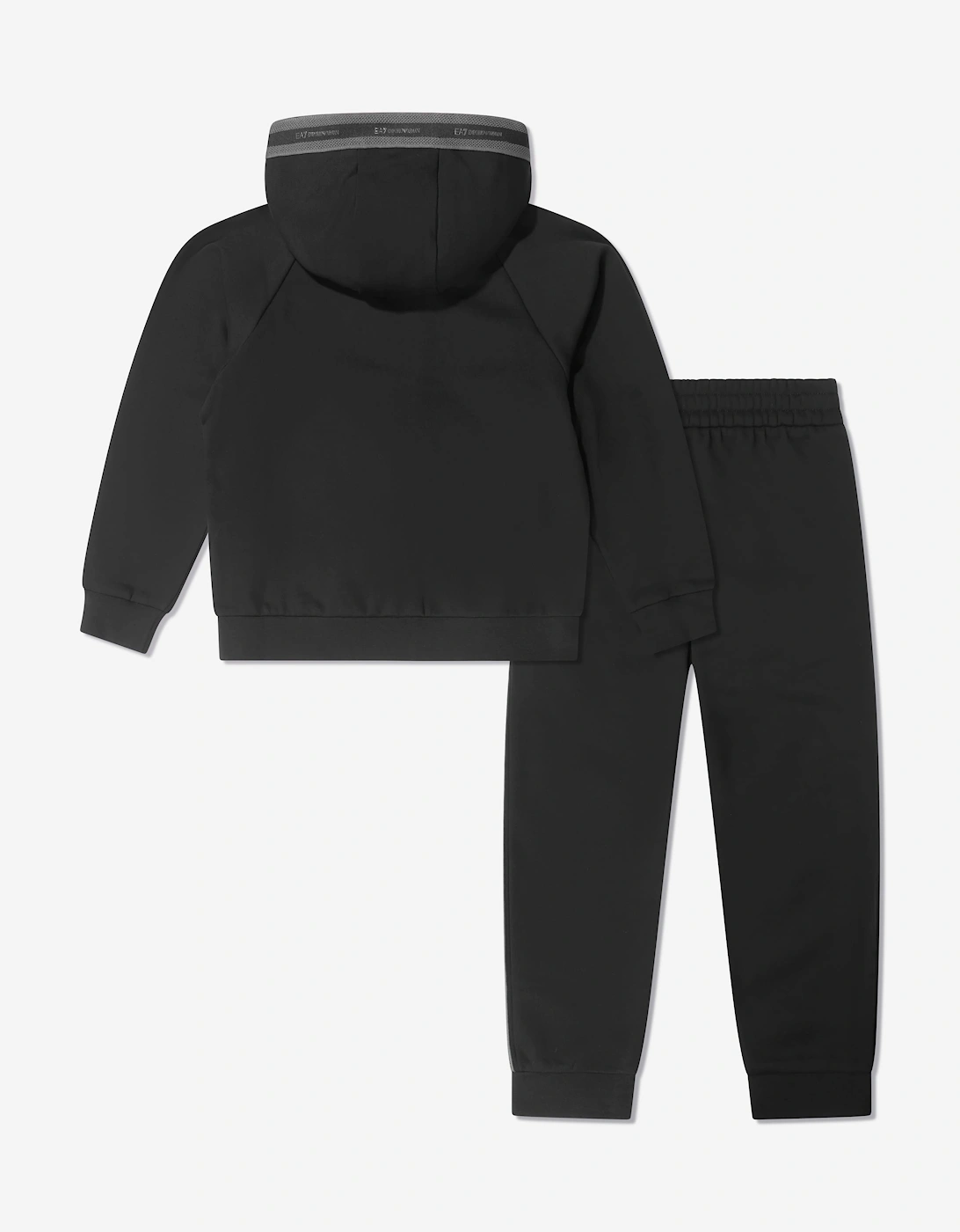 EA7 Emporio Armani Boys Train Logo Tape Tracksuit in Black
