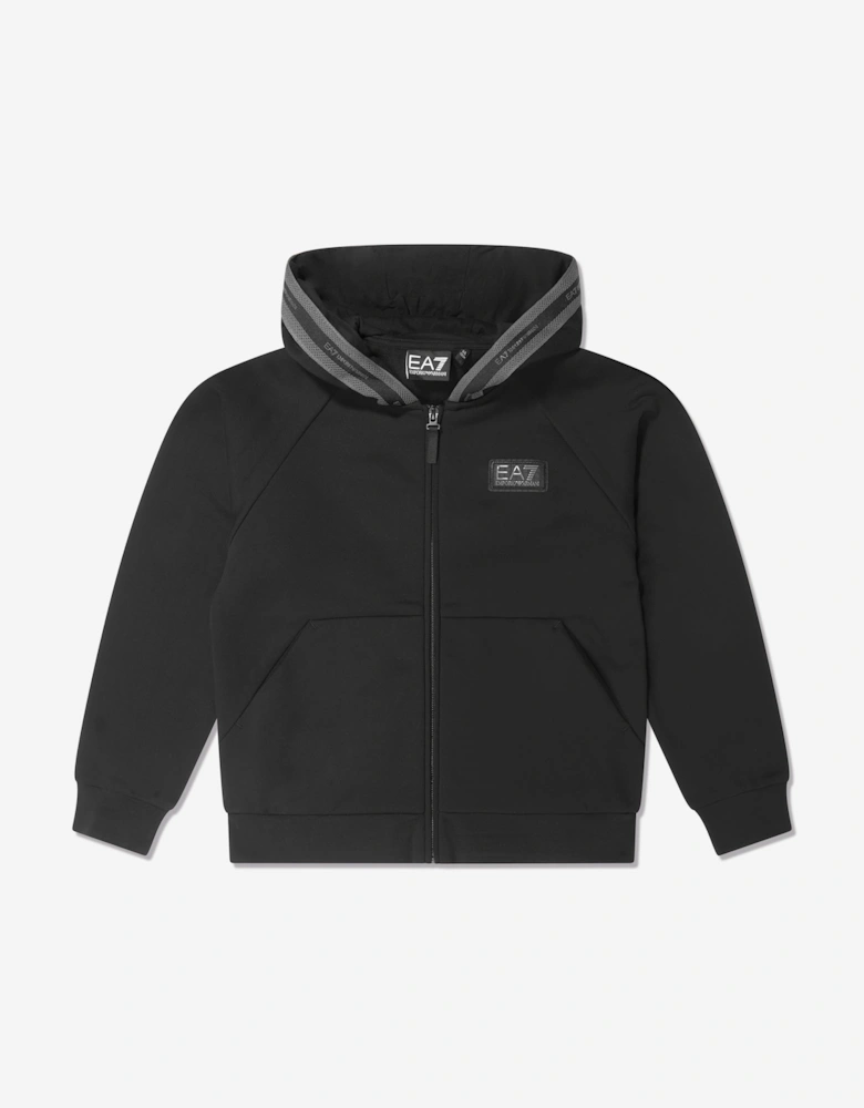 EA7 Emporio Armani Boys Train Logo Tape Tracksuit in Black