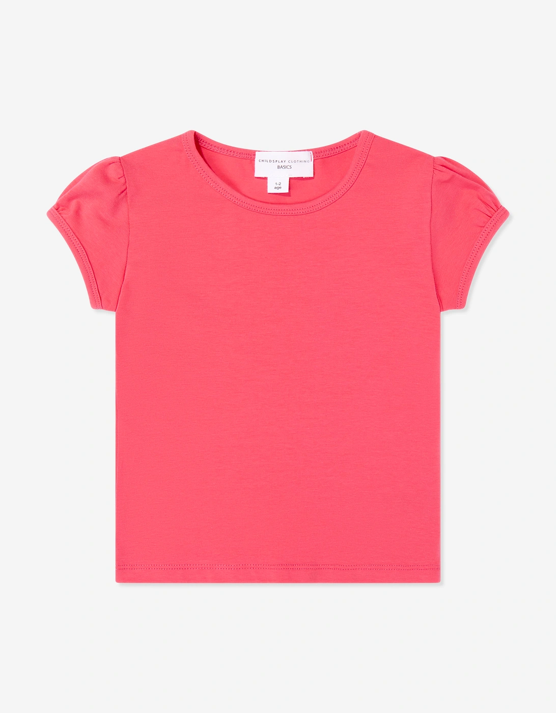 Childsplay Basics Girls Cotton T-Shirt in Pink