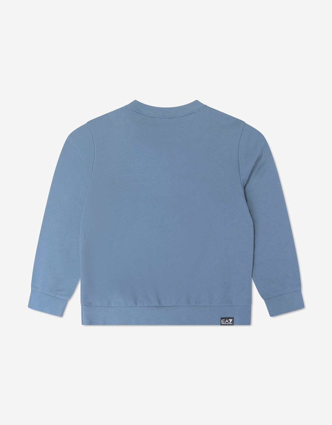 EA7 Emporio Armani Boys Train Oversize Logo Sweatshirt in Blue