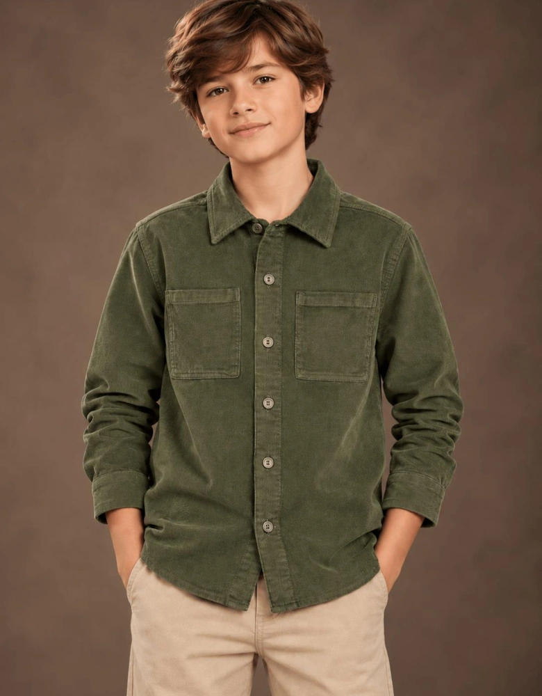 Childsplay Basics Boys Corduroy Shirt in Green