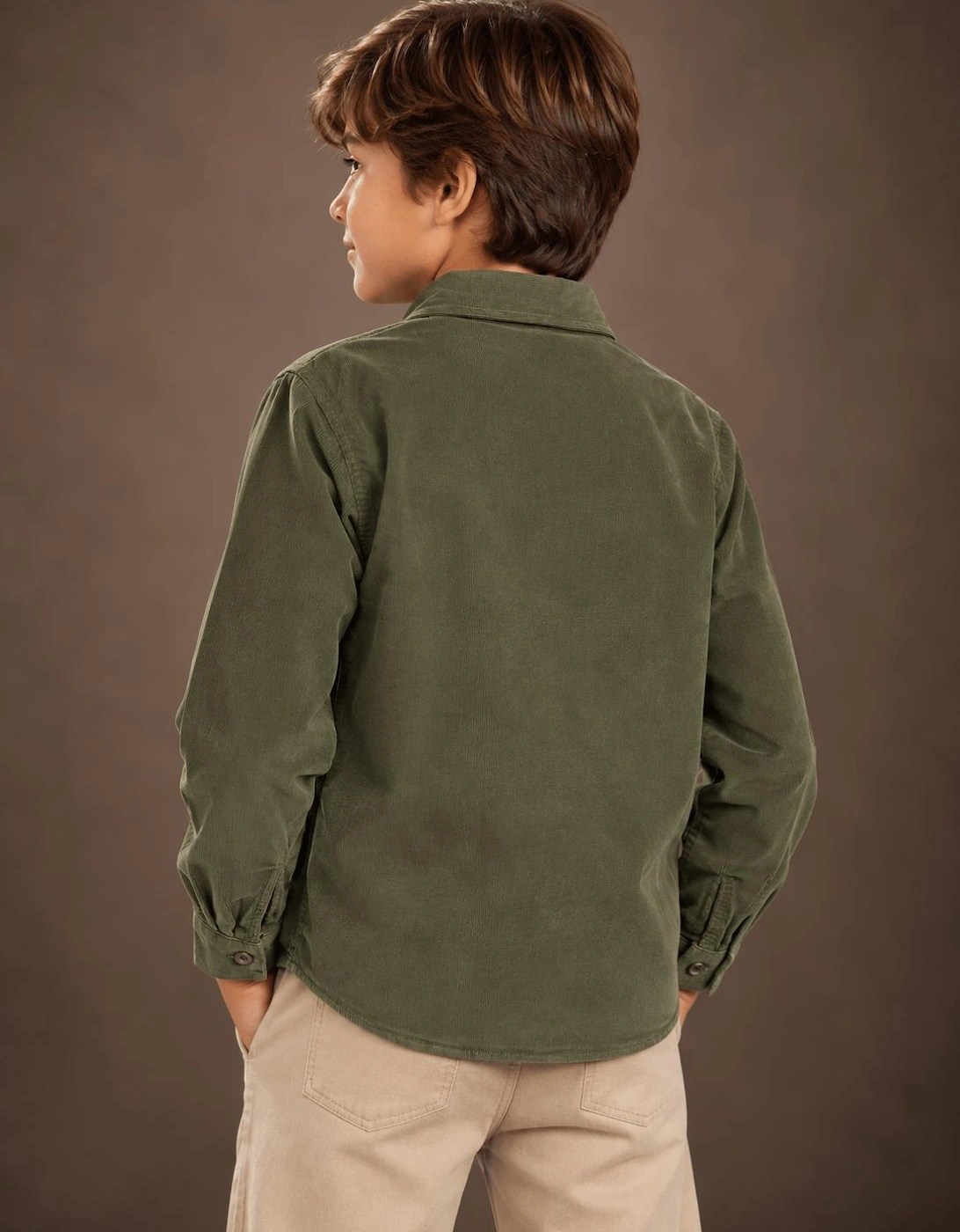 Childsplay Basics Boys Corduroy Shirt in Green