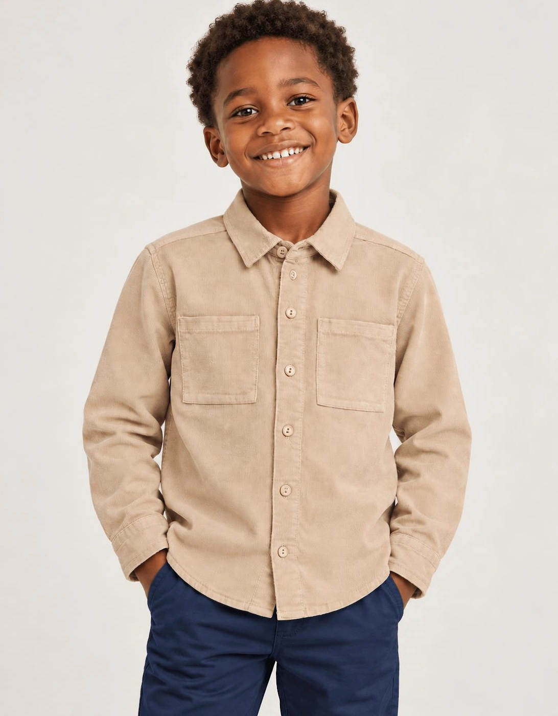 Childsplay Basics Boys Corduroy Shirt in Beige