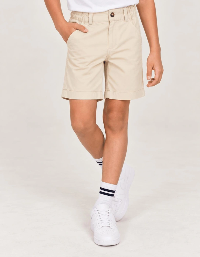 Childsplay Basics Boys Pocket Gabardine Shorts in Beige
