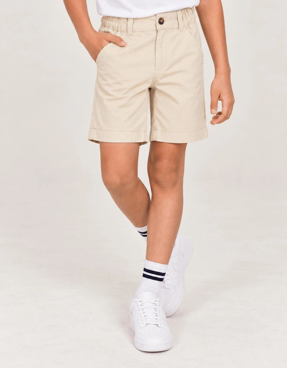 Childsplay Basics Boys Pocket Gabardine Shorts in Beige