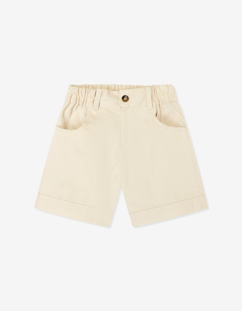 Childsplay Basics Boys Pocket Gabardine Shorts in Beige
