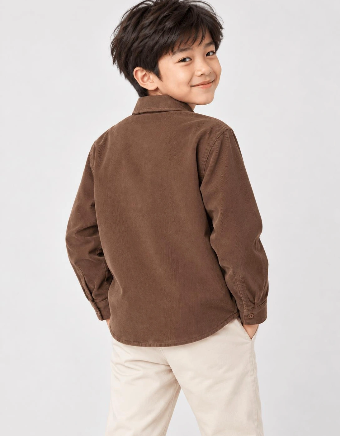 Childsplay Basics Boys Corduroy Shirt in Brown