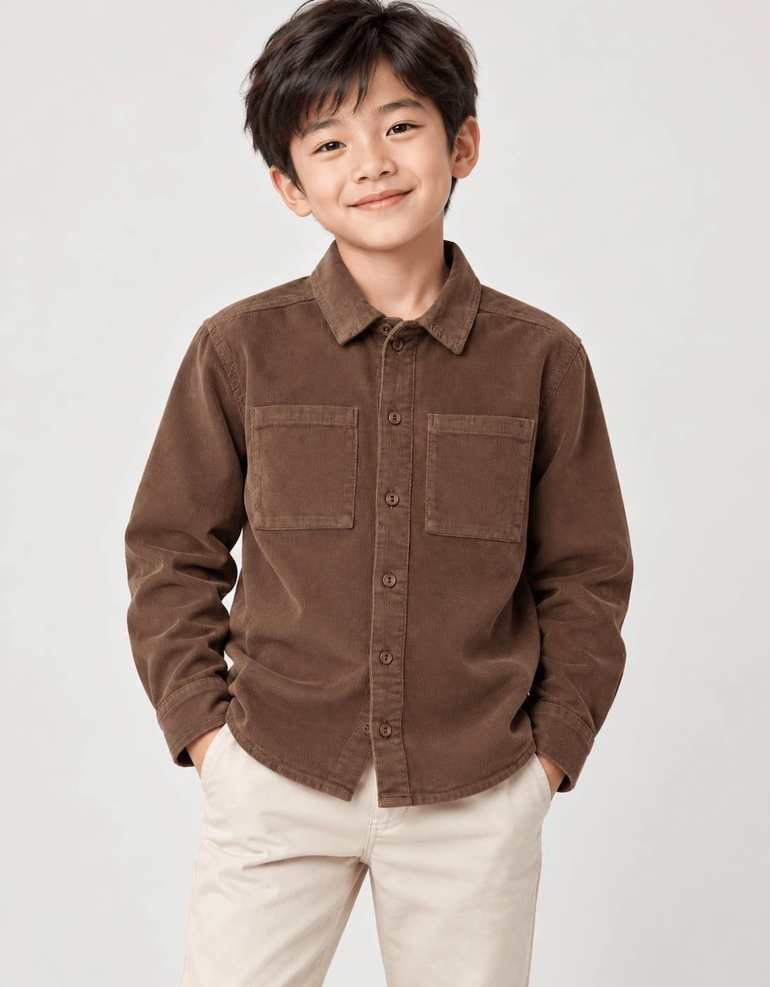 Childsplay Basics Boys Corduroy Shirt in Brown
