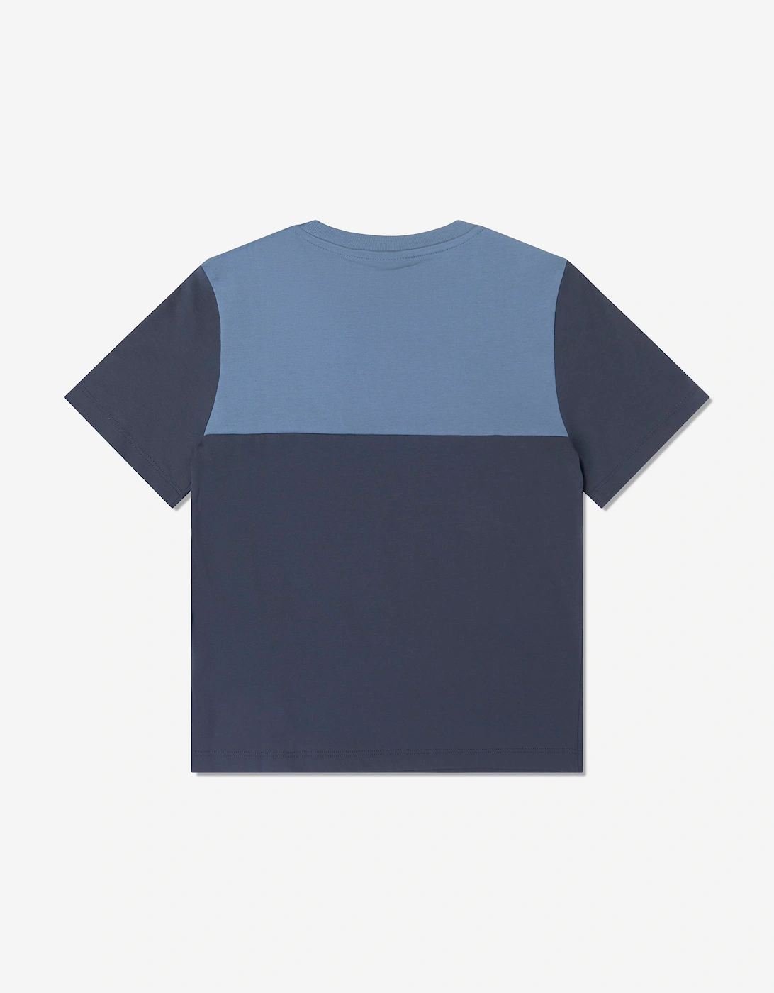 EA7 Emporio Armani Boys Train Athletic Colourblock T-Shirt in Navy
