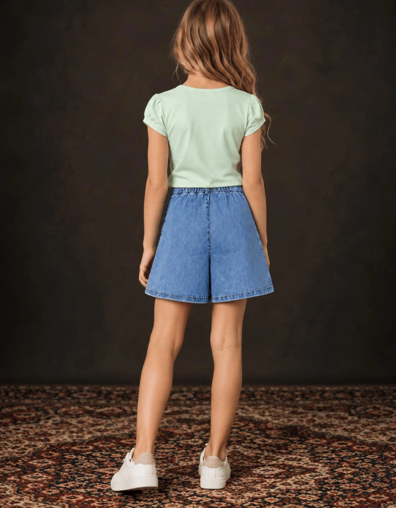 Childsplay Basics Girls Cotton T-Shirt in Green