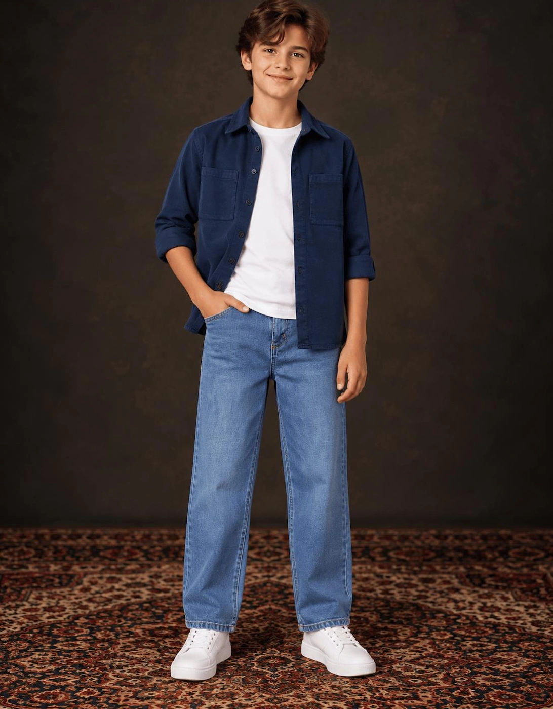 Childsplay Basics Boys Corduroy Shirt in Navy