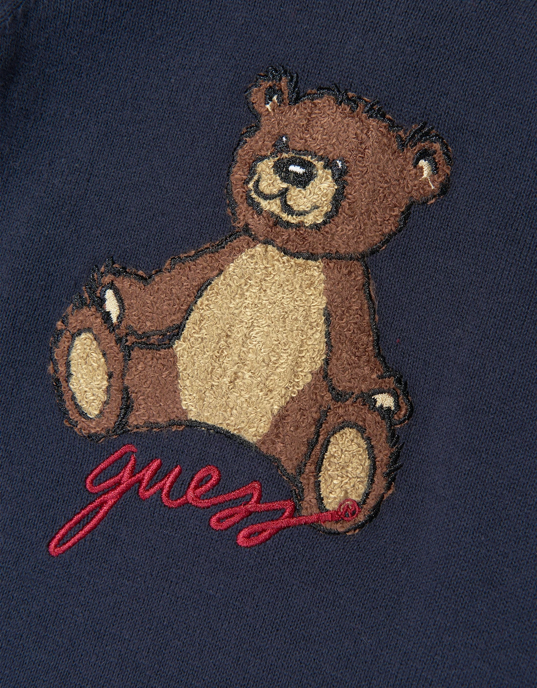 Guess Baby Teddy Bear Logo Romper in Navy